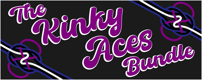 promo graphic for kinky aces bundle on itch.io 